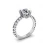 Round Diamond Ring with Side and Hidden Pave, Image 4