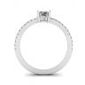 White Diamond Side Pave Ring 18K White Gold, Image 2