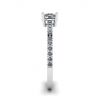 White Diamond Side Pave Ring 18K White Gold, Image 3