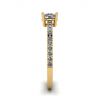 White Diamond Side Pave Ring 18K Yellow Gold, Image 3