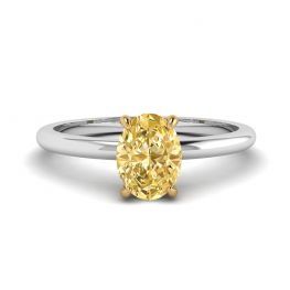 Oval Yellow Diamond Solitaire Ring Oval Yellow Diamond Solitaire Ring