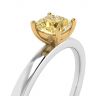 Cushion Yellow Diamond Solitaire Ring, Image 2