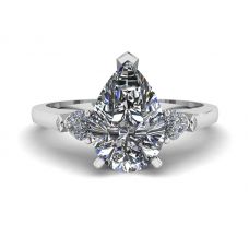 Three-Stone Pear Diamond Ring