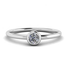 Round Diamond Small Ring La Promesse Round Diamond Small Ring La Promesse