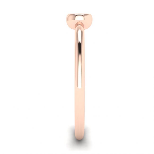 Round Diamond Small Ring La Promesse Rose Gold - Photo 2