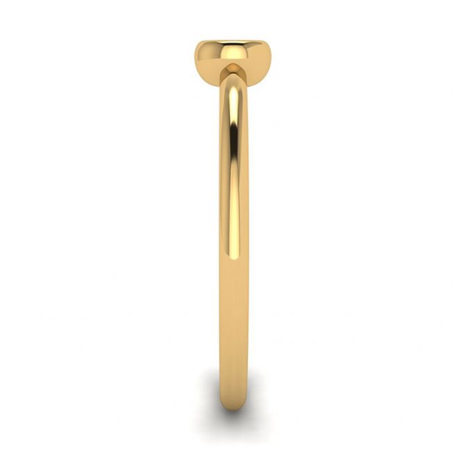 Round Diamond Small Ring La Promesse Yellow Gold - Photo 2