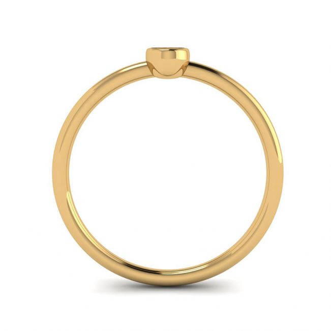 Oval Diamond Small Ring La Promesse Yellow Gold - Photo 1