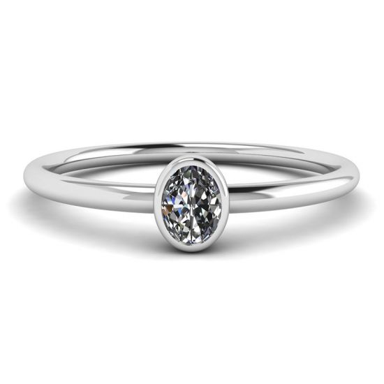 Oval Diamond Small Ring La Promesse, Enlarge image 1