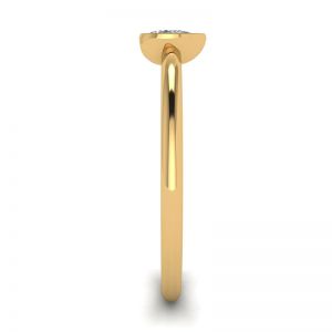 Pear Diamond Small Ring La Promesse Yellow Gold - Photo 2