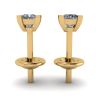 Princess-Cut Diamond Stud Earrings Yellow Gold , Image 2