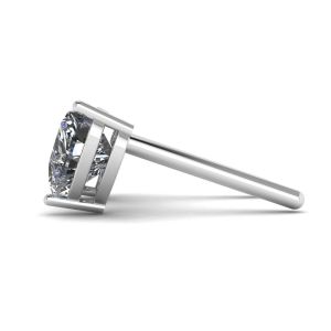 Heart Shape Diamond Stud Earrings White Gold - Photo 1