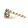 Heart Shape Diamond Stud Earrings Yellow Gold, Image 2