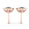 Round Diamond Halo Stud Earrings in 18K Rose Gold, Image 2