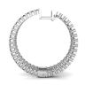 Thin Hoop Earrings with Diamonds, Image 2