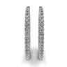 Thin Hoop Earrings with Diamonds, Image 3