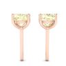Cushion Yellow Diamond Stud Earrings in 18K Rose Gold, Image 2