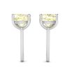 Cushion Yellow Diamond Stud Earrings in 18K White Gold, Image 2
