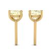 Cushion Yellow Diamond Stud Earrings in 18K Yellow Gold, Image 2