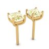 Cushion Yellow Diamond Stud Earrings in 18K Yellow Gold, Image 3