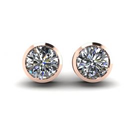 Round Diamond Studs Rose Gold Round Diamond Studs Rose Gold