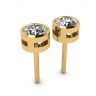 Round Diamond Studs Yellow Gold, Image 3