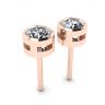 Round Diamond Studs Rose Gold, Image 3