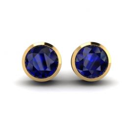 Sapphire Stud Earrings in Yellow Gold Sapphire Stud Earrings in Yellow Gold