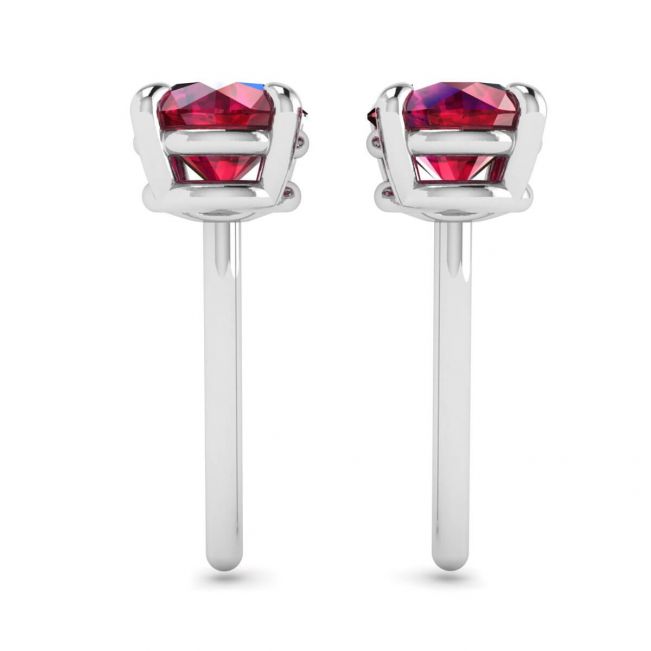 Sapphire Stud Earrings with Detachable Diamond Halo Jacket - Photo 1