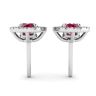 Ruby Stud Earrings with Detachable Diamond Halo Jacket, Image 2