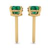 Classic Emerald Stud Earrings Yellow Gold, Image 2