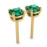 Classic Emerald Stud Earrings Yellow Gold, Image 3
