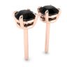5 mm black diamond stud earrings  Rose Gold, Image 3