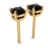 5 mm black diamond stud earrings Yellow Gold , Image 3