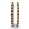 Hoop Black and White Diamond Earrings Yellow Gold, Image 3