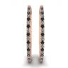 Hoop Black and White Diamond Earrings Rose Gold, Image 3
