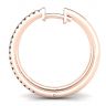 Hoop Black and White Diamond Earrings Rose Gold, Image 2