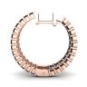 Black Diamond Hoop Earrings Rose Gold, Image 2