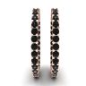 Black Diamond Hoop Earrings Rose Gold, Image 3