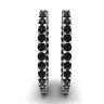 Black Diamond Hoop Earrings , Image 3