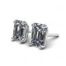 Emerald Cut Diamond Stud Earrings, Image 2