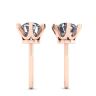 Classic Diamond Stud Earrings in 18K Rose Gold, Image 2
