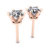 Classic Diamond Stud Earrings in 18K Rose Gold, Image 3
