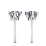 Classic Diamond Stud Earrings in 18K White Gold, Image 2