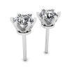 Classic Diamond Stud Earrings in 18K White Gold, Image 3