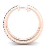Hoop Sapphire and Diamond Earrings Rose Gold, Image 2