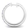 Hoop Sapphire and Diamond Earrings White Gold, Image 2