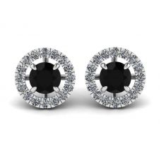 5 mm Black Diamond Studs with Detachable Halo Jackets  
