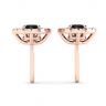 5 mm Black Diamond Studs with Detachable Halo Jackets Rose Gold, Image 2