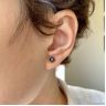 5 mm Black Diamond Studs with Detachable Halo Jackets Rose Gold, Image 6