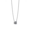 Classic Solitaire Diamond Necklace on Thin Chain, Image 2